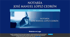 Desktop Screenshot of notariajosemanuellopezcedron.com