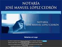 Tablet Screenshot of notariajosemanuellopezcedron.com